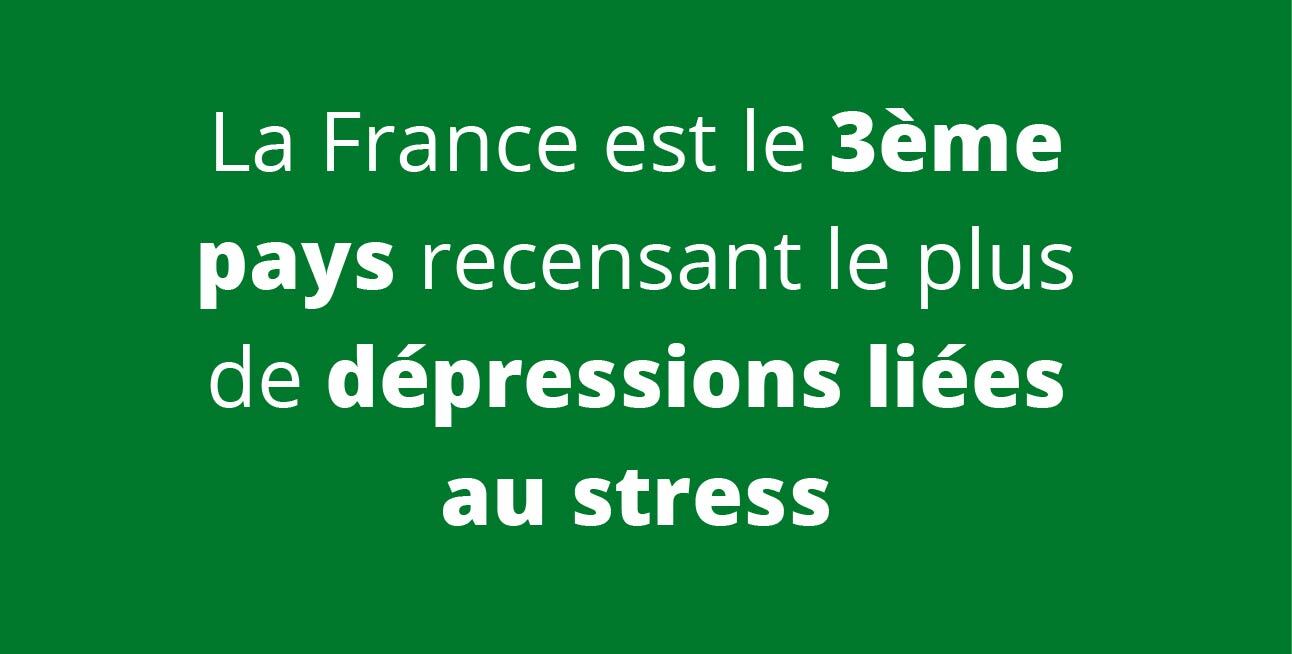 la France est la 3ème pays recensant le plus de dépressions liées au stress